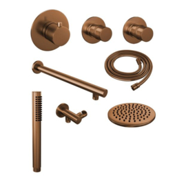 Thermostatische inbouw regendouche Ø300 set 20 5-GK-077 Copper edition