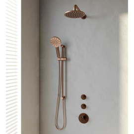 Thermostatische inbouw regendouche Ø200 set 23 5-GK-080 Copper edition