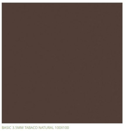 Grespania Basic Tabaco 100 x 100 cm, 3.5mm dik