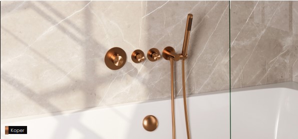 Brauer Thermostatische inbouw badkraan met badvulcombinatie