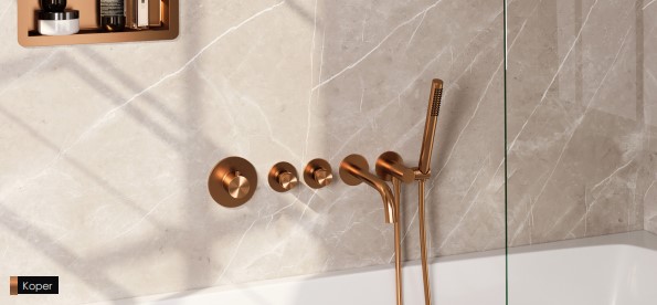Brauer Thermostatische inbouw badkraan met uitloop
