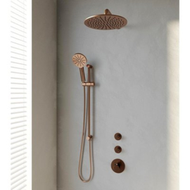 Thermostatische inbouw regendouche Ø300 set 24 5-GK-81 Copper edition