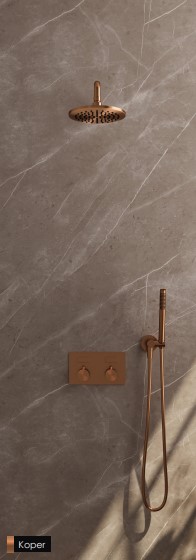 Brauer Theromostatische inbouw regendouche met drukknoppen