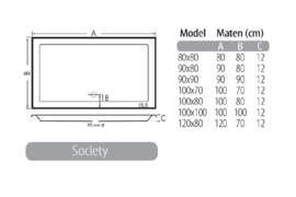 Xenz Society 80 x 80 x 12 by Wave Design, Welle en Beter Bad