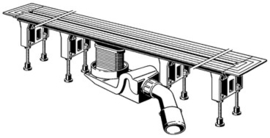 Viega Advantix basis goot 30-120 cm.traploos inkortbaar  686277 excl. rooster