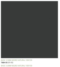 Grespania Basic Negro 100 x 100 cm, 5.6mm dik