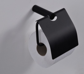 Wiesbaden Ida toiletrolhouder met klep zwart Artikelnummer: 28.5054