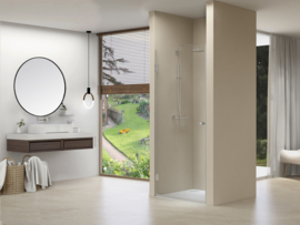 Van Rijn Nisdeur ST01 100 Met dichtingen 754-770 mm chroom Helder glas