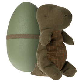 Maileg Knuffel Dino in Ei Medium, Gantosaurus in Egg Medium, Forrest Green, 37cm