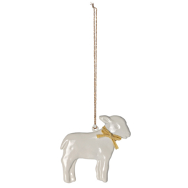 Maileg Metalen Ornament Lammetje, Metal ornament, Lamb - Yellow