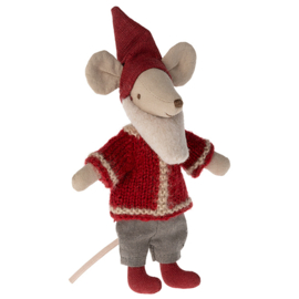 Maileg Kerstman Muis met zak en huisje, Santa Mouse