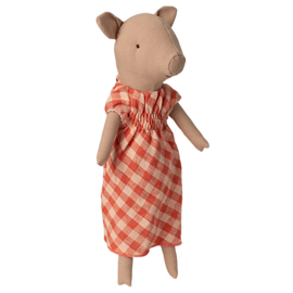 Maileg Knuffel Varken, Pig Dress, 34 cm