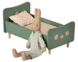 Maileg houten bed, Wooden Bed Mini - Groenblauw, 26 cm