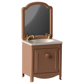 Maileg Wastafel met spiegel voor muizen, Sink Dresser Mouse - Dark powder