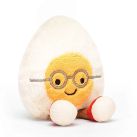 Jellycat Knuffel Gekookt Ei, Amuseables Boiled Egg Geek, 14cm