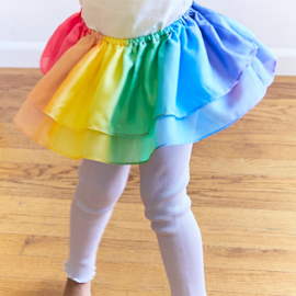 Sarah's Silks Zijden Rokje Tutu Regenboog, dubbellaags