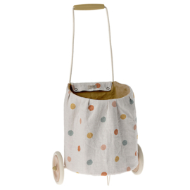 Maileg Trolley, Multi dots - Yellow, 56cm