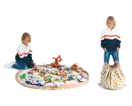 Play & Go Speelkleed / opbergzak Stripes Mosterd