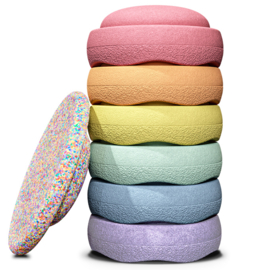 Stapelstein Super Confetti Rainbow set Pastel