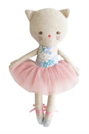 Alimrose Knuffel Poes, Odette Kitty Ballerina - Liberty Blue, 25 cm