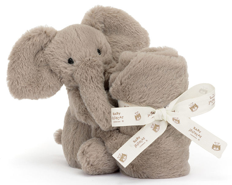 Jellycat Knuffeldoekje Olifant in Geschenkdoosje, Smudge Elephant Soother