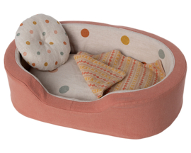 Maileg Knuffel Hondenmand, Dog basket - Coral