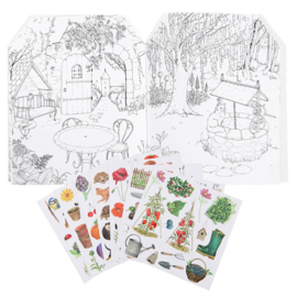 Moulin Roty Kleurboek / Stickerboek, Le Jardinier