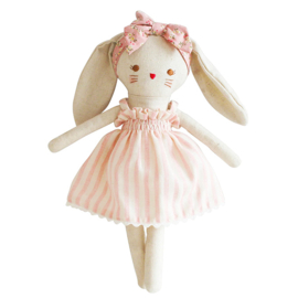 Alimrose Knuffel Konijn, Bopsy Bunny, Pink Stripe, 26 cm