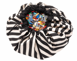 Play & Go Speelkleed / opbergzak Stripes Zwart