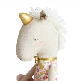 Alimrose Knuffel Eenhoorn, Yvette Unicorn, Rose Garden, 43 cm