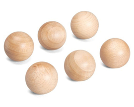 Grapat 6 Houten ballen, Naturel