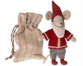 Maileg Kerstman Muis met zak en huisje, Santa Mouse