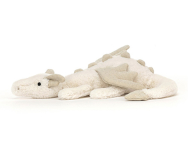 Jellycat Knuffel Draak, Snow Dragon Little, 26 cm