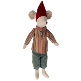 Maileg Muis, Christmas Mouse Medium Boy, 37cm