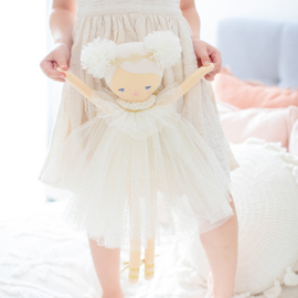 Alimrose Knuffelpop, Ava Angel Doll Ivory Gold, 48 cm