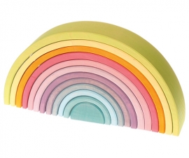 Grimm's houten Regenboog 12-delig, Pastel kleuren