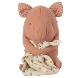 Maileg Muziekknuffel Varken met knuffeldoekje, Lullaby friends, 32cm, Pig