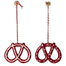 Maileg Metalen Pretzel Ornamenten, Pretzel, 2 stuks