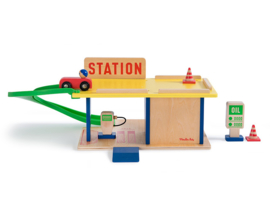 Moulin Roty houten Tankstation