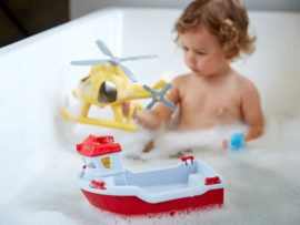 Green Toys Reddingsboot met helicopter Rescue Boat