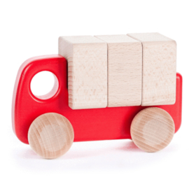 Bajo Houten vrachtwagen, rood