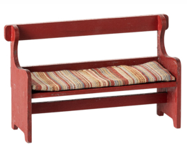 Maileg Houten Bankje voor Muizen, Bench Mouse, Red