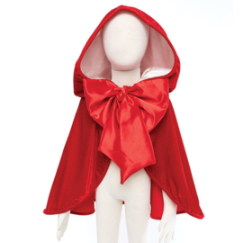 Roodkapje Cape met strik, Woodland Red Riding Hood Cape, 4-6 jaar