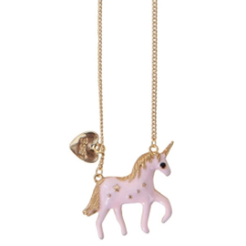 Eenhoorn Ketting Goud / Roze