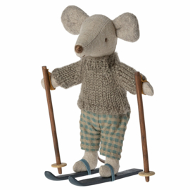Maileg Grote broer muis met Ski's - Winter mouse with ski set, Big brother