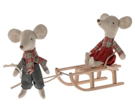 Maileg Houten Slee voor Muizen, Sled Mouse