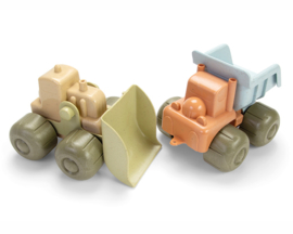 Dantoy Bioplastic Bouwvoertuigen Set, Shovel en Dump Truck