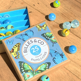Billes & Co Knikkers in doosje, Mini Box Papillons/Vlinders, 25 stuks