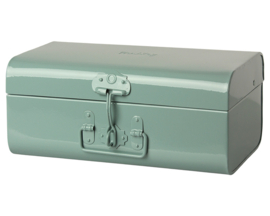 Maileg Metalen Opbergkoffer, Storage suitcase, Blauwgroen
