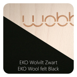 Wobbel XL blank gelakt - vilt zwart - vanaf 140 cm